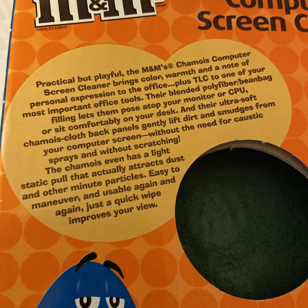 M&M's Chamois Computer Screen Cleaner Green Collectible VTG NIB NOS‎